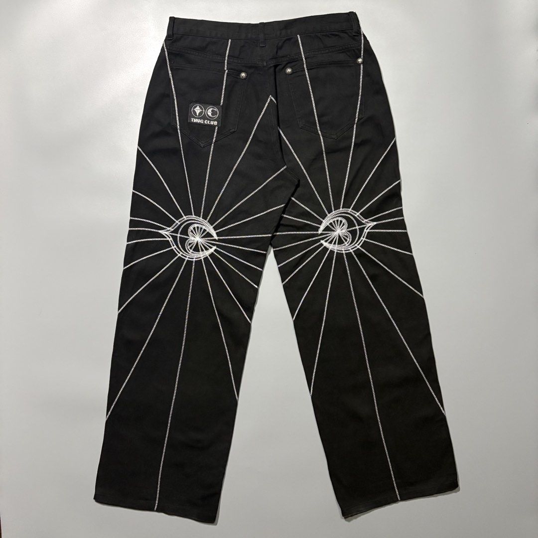 Thug Club Chain Stitch Denim Pants (Category: Luxury Apparel) located in Tayabas. Submitted by tayabaskartell (Listing ID 1460196820, Image 2). Description: 32 Waistline 43 Length 11 Leg Opening .