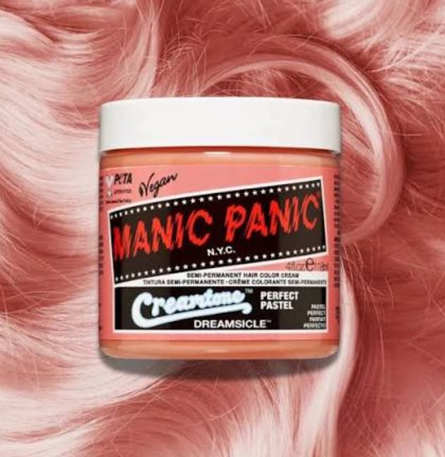 Tish & Snooky's Manic Panic Dye For Peace(118ml) (Category: Hair) located in Manila. Submitted by memorylanestore (Listing ID 1460188588, Image 2). Description: Manic Panic is the original fantasy hair color and cosmetics lifestyle brand. SHADES: Dreamsicle Virgin Snow.