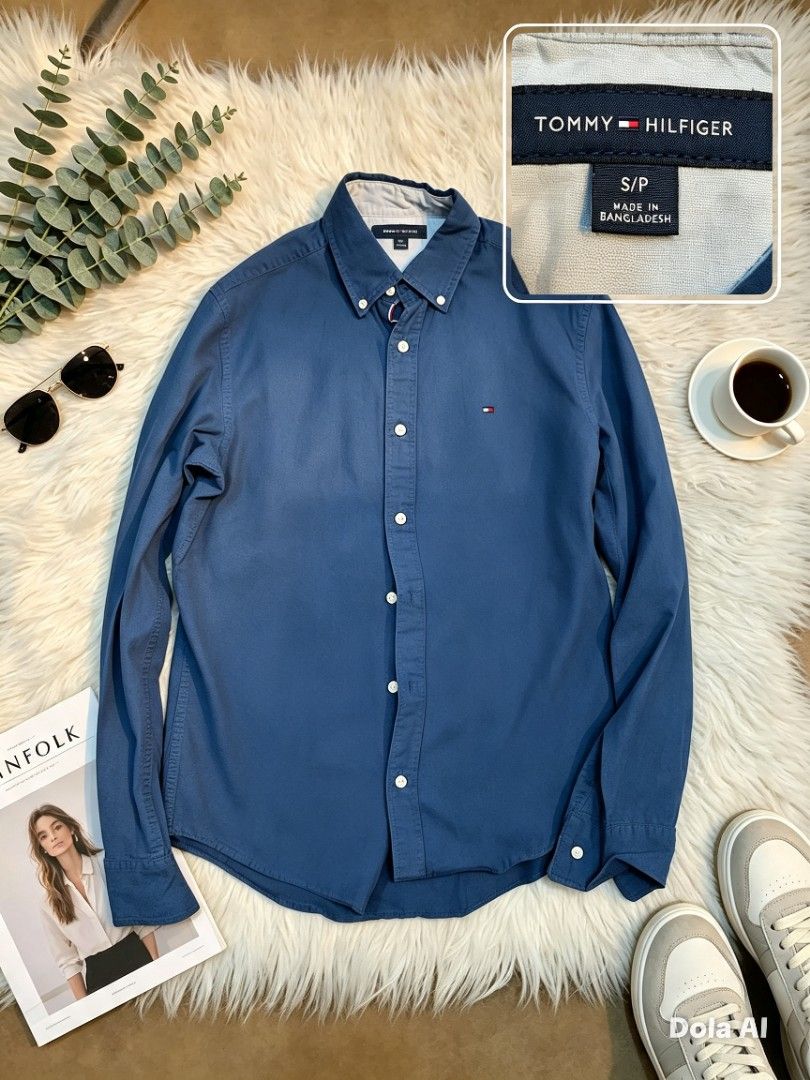Tommy Hilfiger Blue Button Up Shirt S/P (Category: Tshirts & Polo Shirts ) located in Manila. Submitted by momofunodos (Listing ID 1460199031, Image 1). Description: ALL ITEMS ARE PRE-LOVED ✅Bale source. ✅Ukay thrifted. ✅Manage your expectations these are ukay.( dont expect crispy as new) ✅ Colors may different in person due to camera lens and lights. ✅ There's a sign of usage in every item ✅ Small stain washable stain are normal in ukay we do no