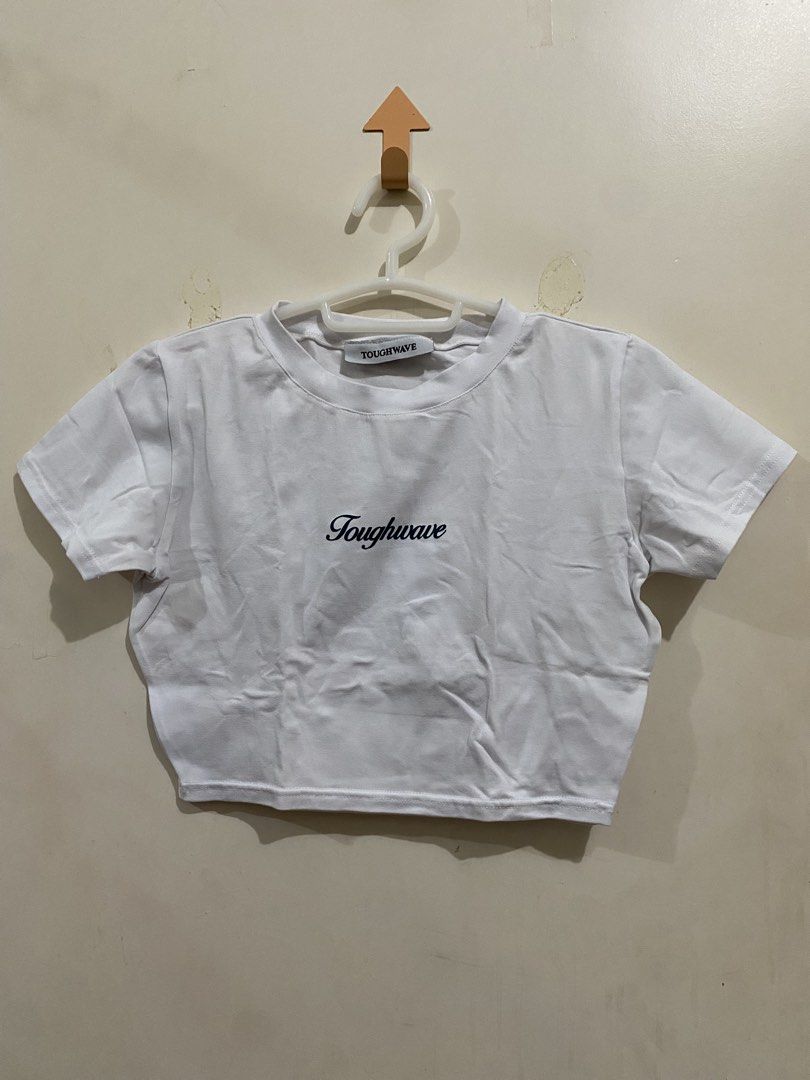 Toughwave White Cropped T-Shirt (Category: Shirts) located in Taguig. Submitted by maly01_ (Listing ID 1460218662, Image 1). Description: dm for inquiries :).