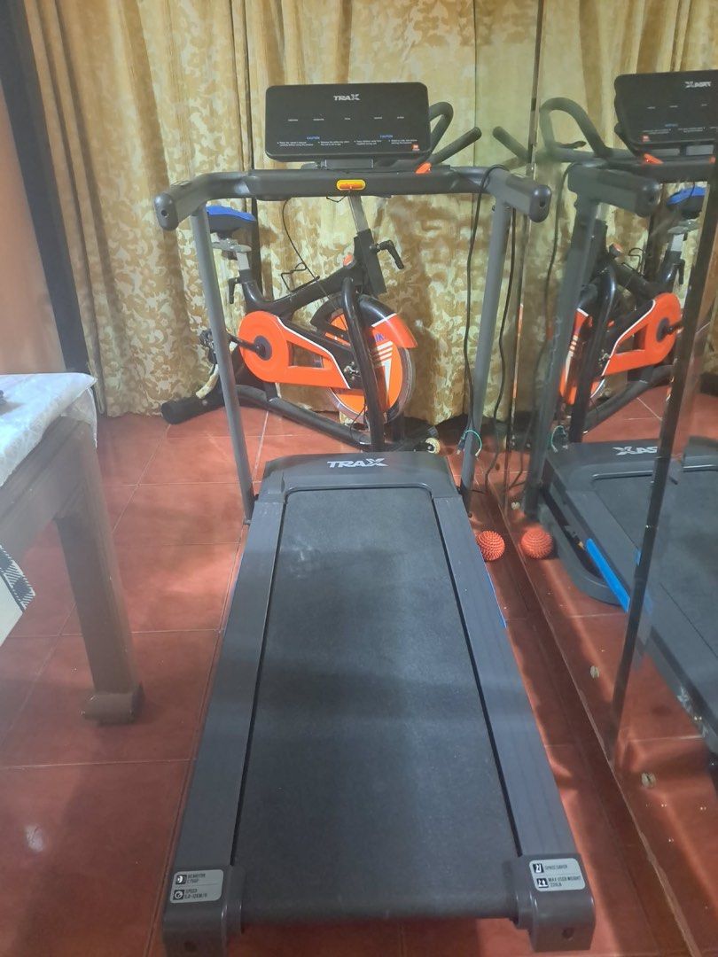 TRAX Jogger 3.0 Treadmill (Category: Cardio & Fitness Machines) located in Marikina City. Submitted by snowinsummerph (Listing ID 1460229182, Image 2). Description: TRAX Jogger 3.0 Treadmill - Perfect for home workouts - Displays: Calories, Distance, Time, Pulse - Features: Speed settings, Start button - Convenient: Built-in tray for phone or water bottle - Space-saving: Folds for easy storage - No issues - Buyer can test before purchasing - No o