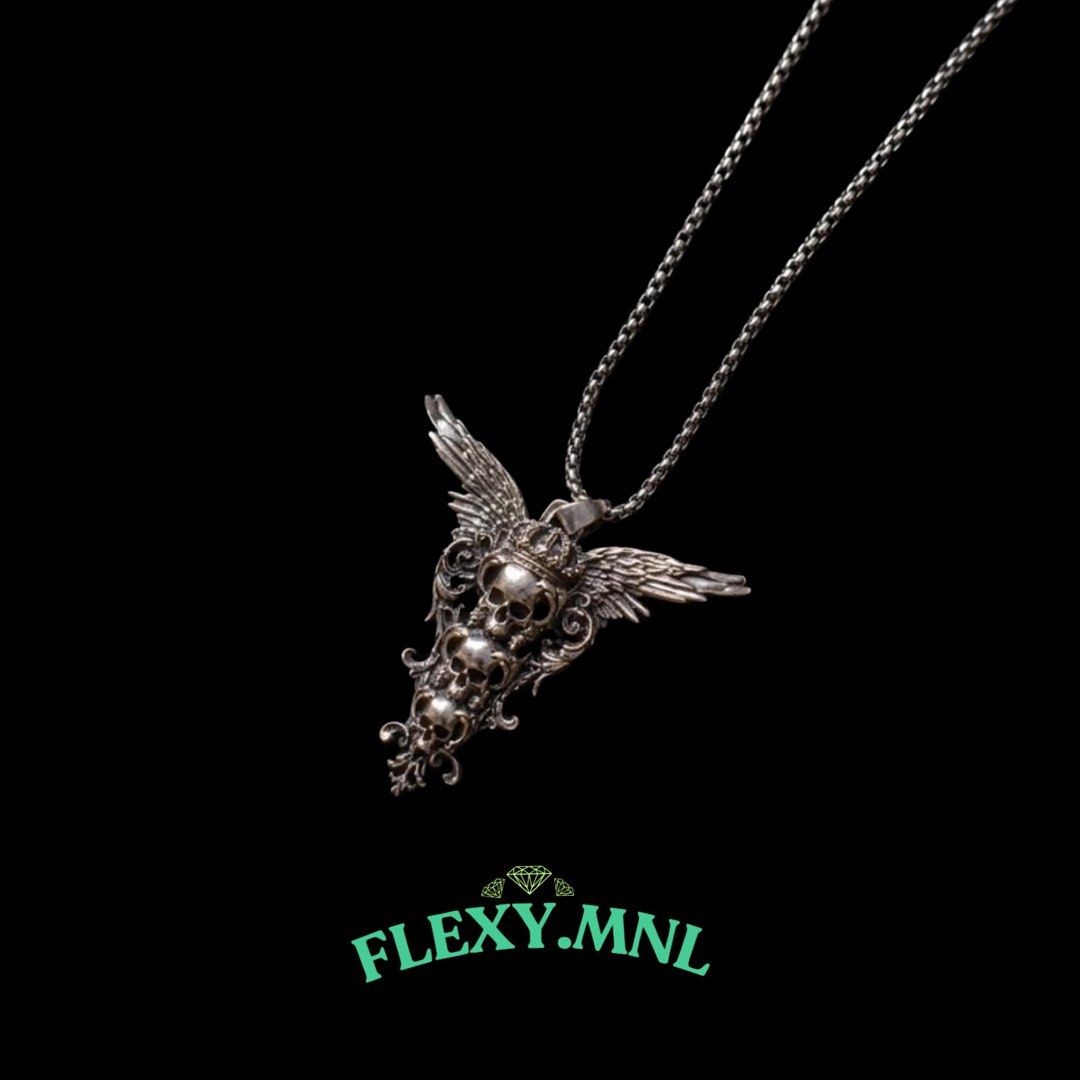 TRI SKULL NECKLACE (Category: Necklaces) located in Manila. Submitted by flexy.mnl (Listing ID 1460263468, Image 1). Description: .
