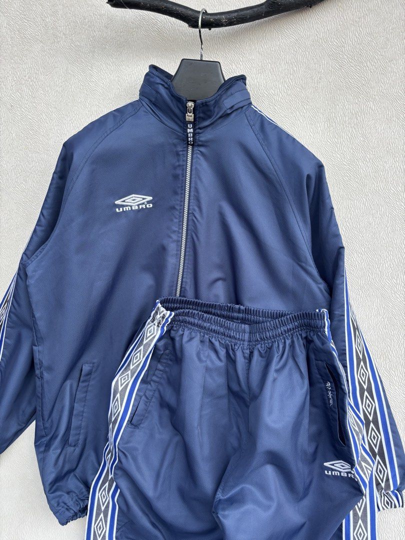 Umbro Tracksuit (Category: Coats, Jackets and Outerwear) located in Baybay. Submitted by thrift.ed2023 (Listing ID 1460233631, Image 3). Description: Umbro Tracksuit Both No Issue Good as New Track Jacket Large to XL 25x30 Track Pants 32” to 36” Waistline 41” Length .