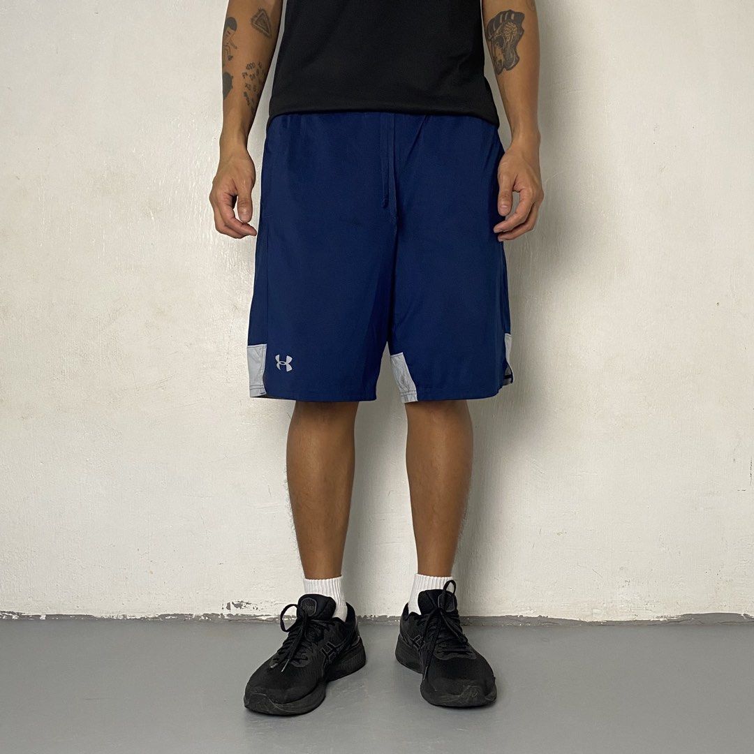 Under Armor 🩳| Midnight Blue / White Vent Shorts (Category: Shorts) located in Bulacan. Submitted by orc.ph (Listing ID 1460224674, Image 2). Description: Under Armor 🩳| Midnight Blue / White Vent Shorts ‎Material Used: 90% Polyester 10% Elastane sa -Low-To-Mid Rise -Adjustable Internal Drawstring -Gathered Elastic Waistband -Casual Wear -Active Wear -Breathable -Screen Printed Under Armor Logo -Two Side Slip Pockets ‎-Size: Free Size -Waistlin