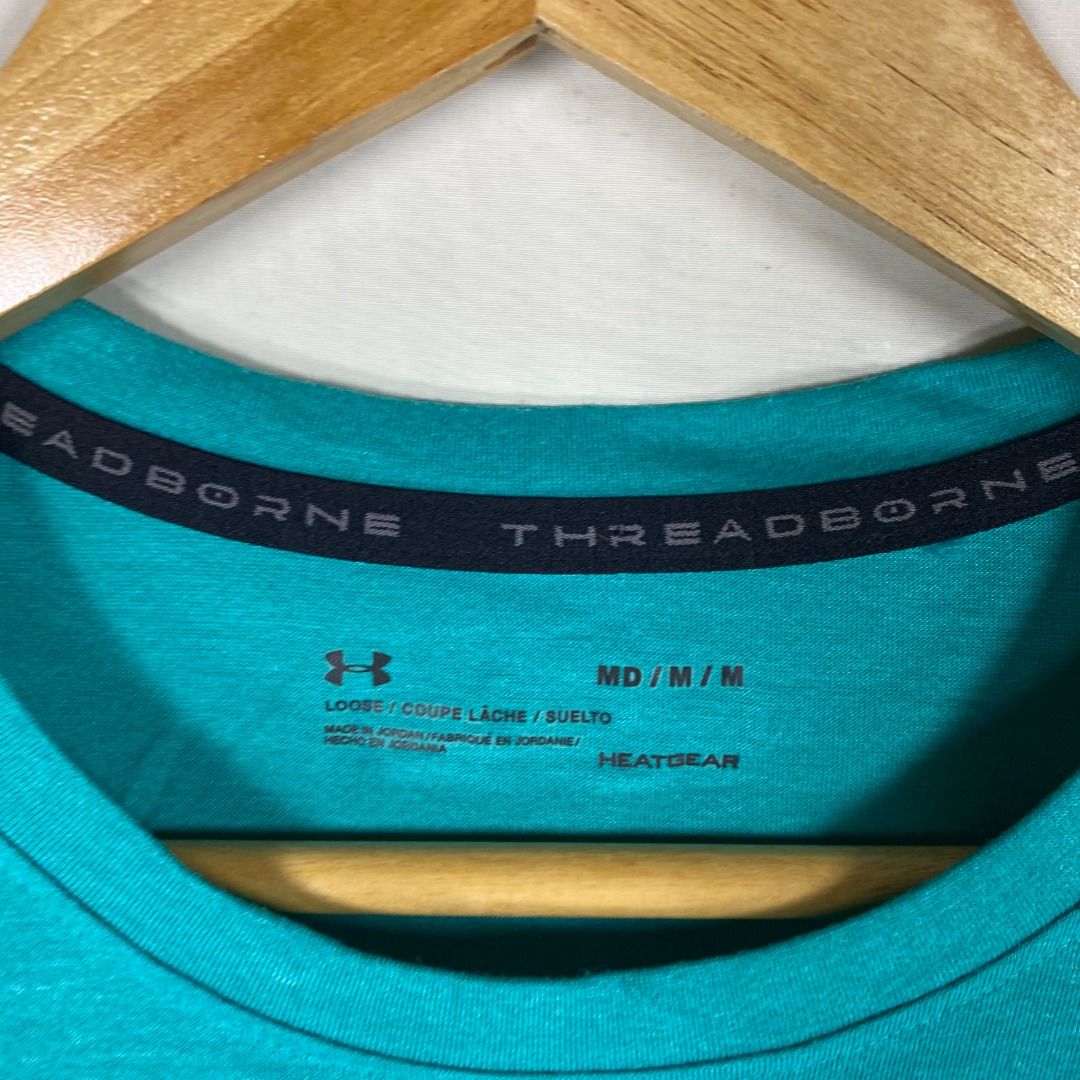 Under Armour Threadborne Performance T-Shirt / Heathered Teal / Size M (Fits L) (Category: Activewear) located in Antipolo. Submitted by canadafindss (Listing ID 1460294635, Image 3). Description: Visit & Follow Canada Finds for more premium imported streetwear, activewear, and athletic essentials from Canada 🇨🇦 Explore our full catalog of authentic pieces: https://www.carousell.ph/u/canadafindss Under Armour Threadborne Performance T-Shirt / H
