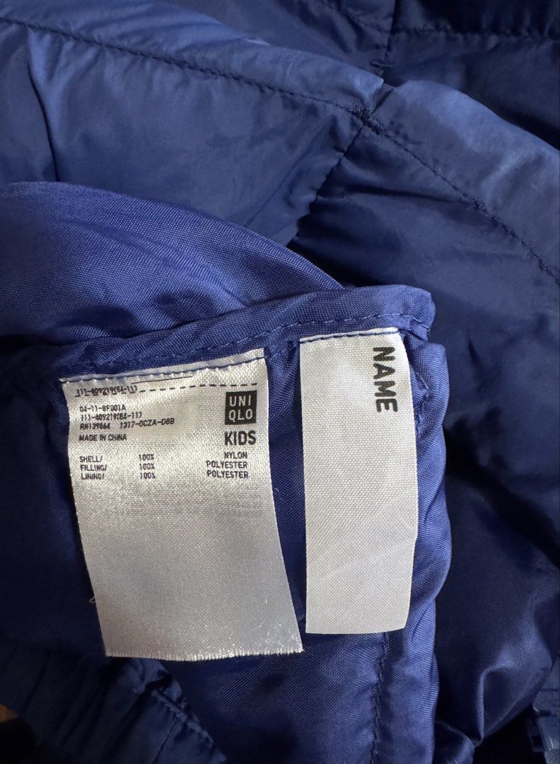 Uniqlo Kids down jacket - size 7-8 (Category: Babies & Kids Fashion) located in Quezon City. Submitted by ckllim (Listing ID 1460301051, Image 3). Description: .