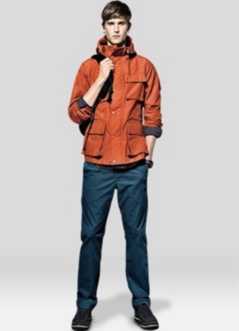 Uniqlo Parka Hooded Utility Jacket with Multiple Pockets (Category: Coats, Jackets and Outerwear) located in Pasig City. Submitted by abogadosupremo (Listing ID 1460143791, Image 3). Description: - Uniqlo Mountain Parka orange utility jacket - Features a hood - Multiple pockets on the front - Zipper and button closure - Ideal for casual wear or outdoor activities - SRP : 4,500 - Pairs well with jeans or chinos - 100% Legit and Authentic - Very Go