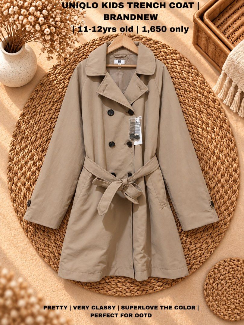 Uniqlo Trench coat (Category: Babies & Kids Fashion) located in Subic. Submitted by rea2023 (Listing ID 1460273102, Image 1). Description: .