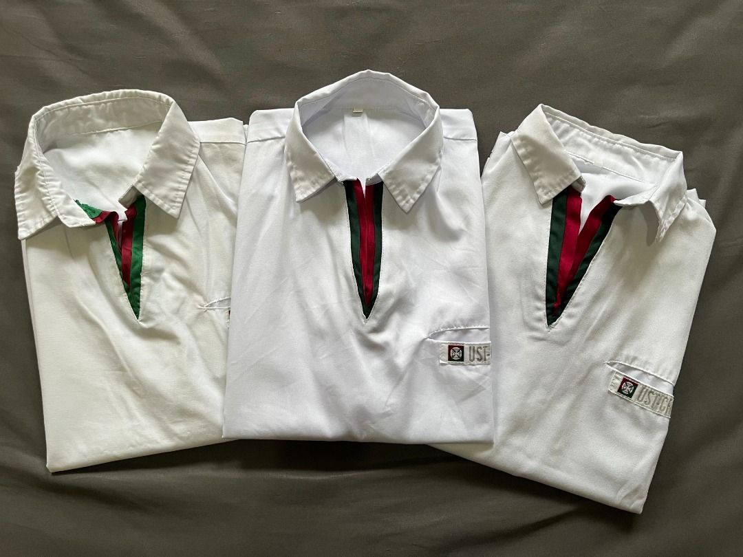 UST-CFAD Type A and Type B Uniform (Pre-loved) (Category: Tshirts & Polo Shirts ) located in Manila. Submitted by rafaelsam. (Listing ID 1460140816, Image 1). Description: WTS/LFB CFAD Type A and Type B Uniform • Size: SMALL Type A: Chest= 20 in Shoulder= 17.5 in Length= 26 in Type B: Width= 21 in Length= 26 in • For Male • Price Type A: P250 each (3 pcs. available) Type B: P200 each (2 pcs. available) • Not altered and still in good condition MO