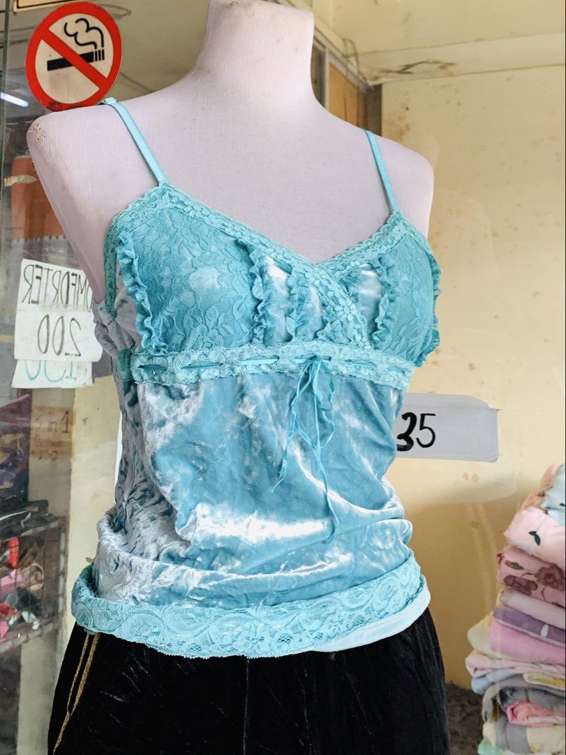 Velvet Y2K Cami Top (Category: Sleeveless) located in Kabankalan. Submitted by leans_closet (Listing ID 1460235112, Image 2). Description: S-m.