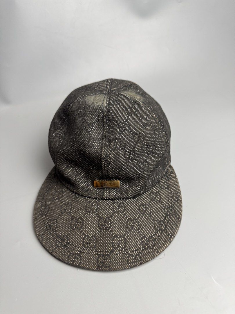 Vintage Gucci - Monogram Velcro - Cap (Category: Caps & Hats) located in San Pablo. Submitted by hiddenrygn (Listing ID 1460237560, Image 1). Description: Vintage Gucci - Monogram Velcro - Cap Rank B Broken brim naipit sa box Has minor flaws on top see detailed pics Guaranteed authentic DM!.
