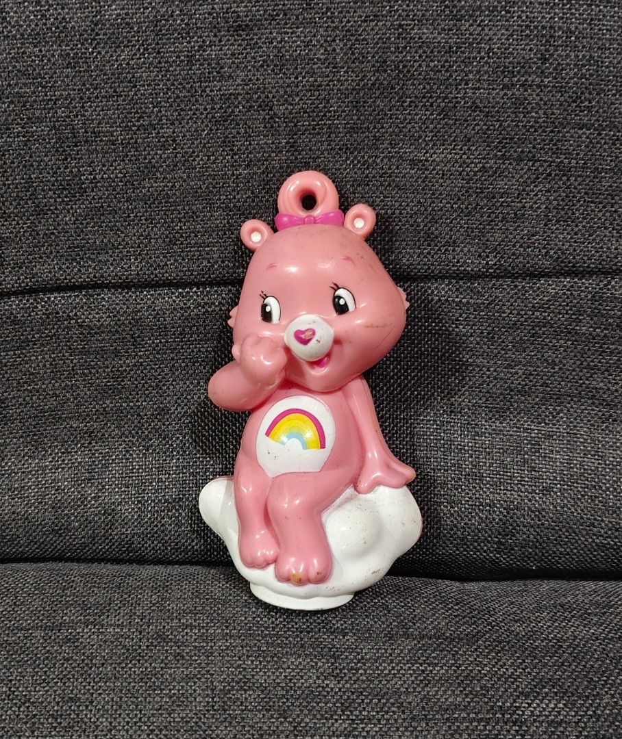 vintage pink Care Bears Cheer Bear figurine toy keychain (Category: Designer & Blind Box Toys) located in Bulacan. Submitted by angel.decluttersx (Listing ID 1439351867, Image 1). Description: appropriate for anik‑anik collectors! from Jollibee toy collection flaw: visible marks on the figurine what you see is what you get.