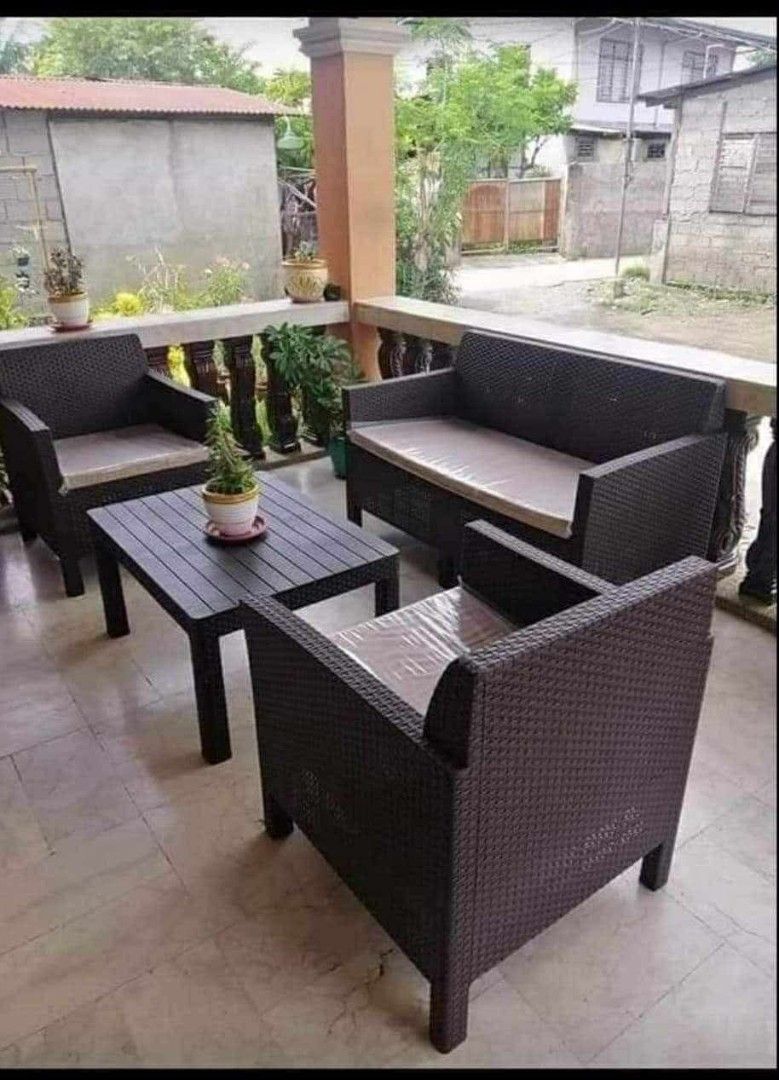 vintage rattan sala set (Category: Chairs) located in Tayabas. Submitted by lovelyalcaraz (Listing ID 1460237872, Image 1). Description: Vintage Sofa Jolly Rattan Sofa Set Includes : One piece 2 Seater Long Sofa Two piece Single Seater Sofa One Rattan Center Table.
