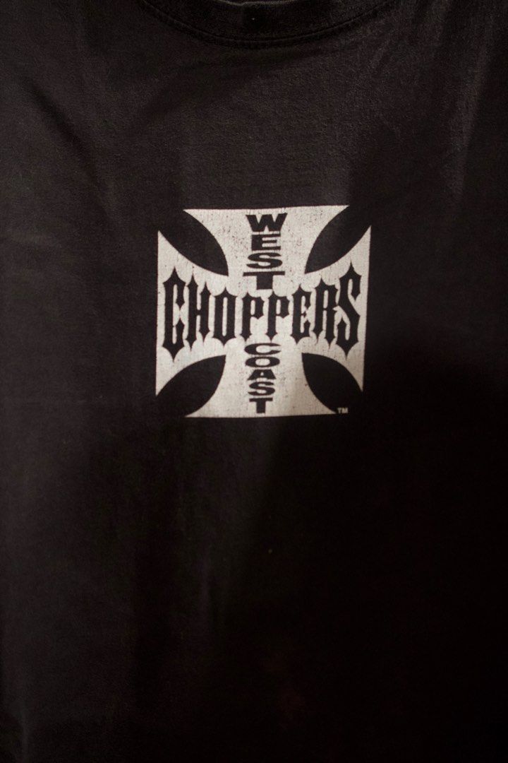 Vintage West Coast Choppers Shirt (authentic) (Category: Tshirts & Polo Shirts ) located in Makati City. Submitted by dobandidsthrift (Listing ID 1460113099, Image 3). Description: 24.5x31 Official West Coast Choppers on tag issue: Minor fading on print .