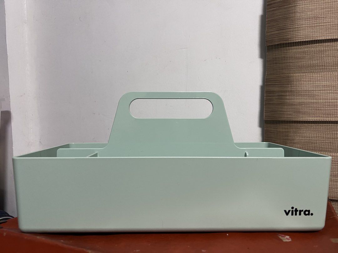 Vitra Toolbox Mint Green (Category: Home Improvement Tools & Accessories) located in Marikina City. Submitted by popartheart (Listing ID 1460258979, Image 1). Description: Product Dimensions: Width: 32.7 cm (12¾”) Depth: 16.7 cm (6½”) Height: 15.6 cm (6¼”) Compartment Height: 8.1 cm (3¼”) - Authentic Vitra Toolbox in a stylish Mint Green color designed by Arik Levy - Made in Germany - Brand new and unused - Original local price is ₱5000 - Dimensi