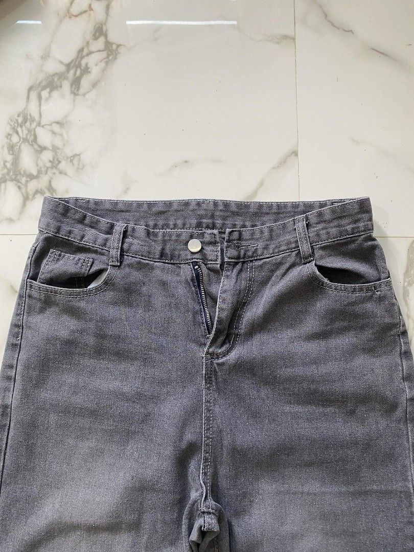 Washed Grey Denim Pants (Category: Jeans) located in Tayug. Submitted by thriftppings (Listing ID 1460133461, Image 2). Description: Washed grey denim pants - Condition: 10/10 - Color: 10/10 - Used once - Dimes: W32 x L39 x H9.
