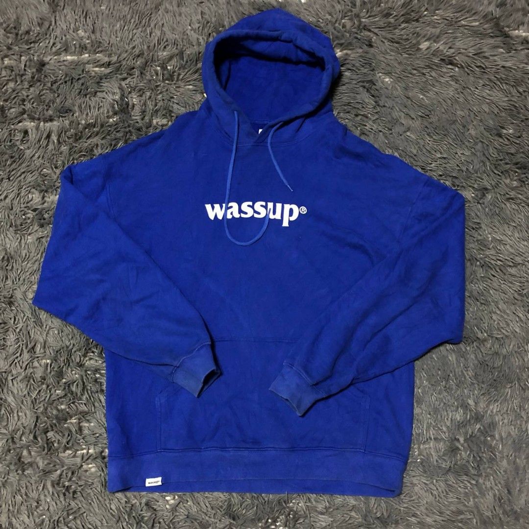 Wassup Hoodie (Category: Hoodies) located in Camiling. Submitted by thriftscape2024 (Listing ID 1460195989, Image 1). Description: Excellent Condition Color rate: 9/10 Issue: ❌❌❌ Dimes: W23xL28.