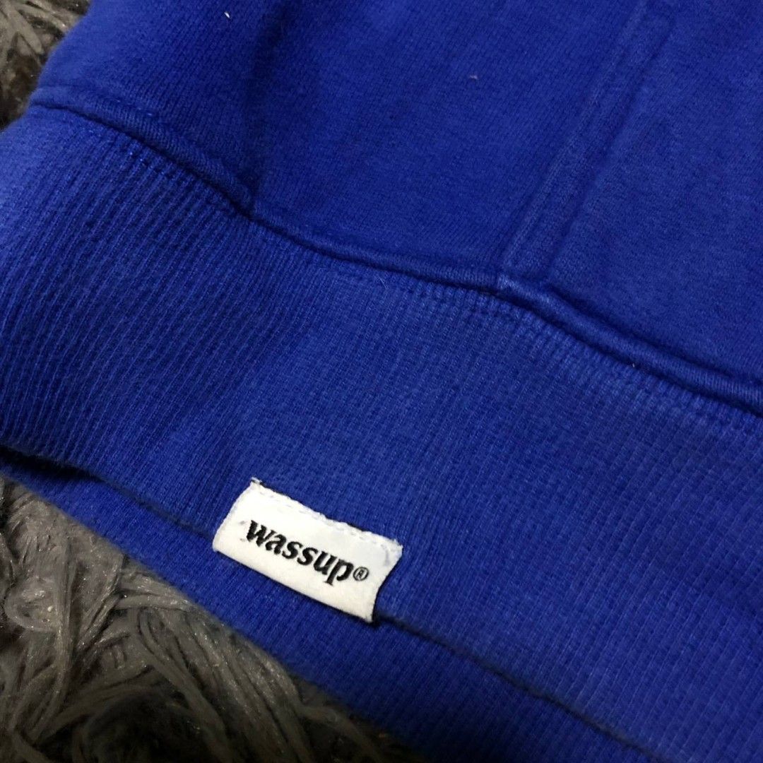 Wassup Hoodie (Category: Hoodies) located in Camiling. Submitted by thriftscape2024 (Listing ID 1460195989, Image 3). Description: Excellent Condition Color rate: 9/10 Issue: ❌❌❌ Dimes: W23xL28.