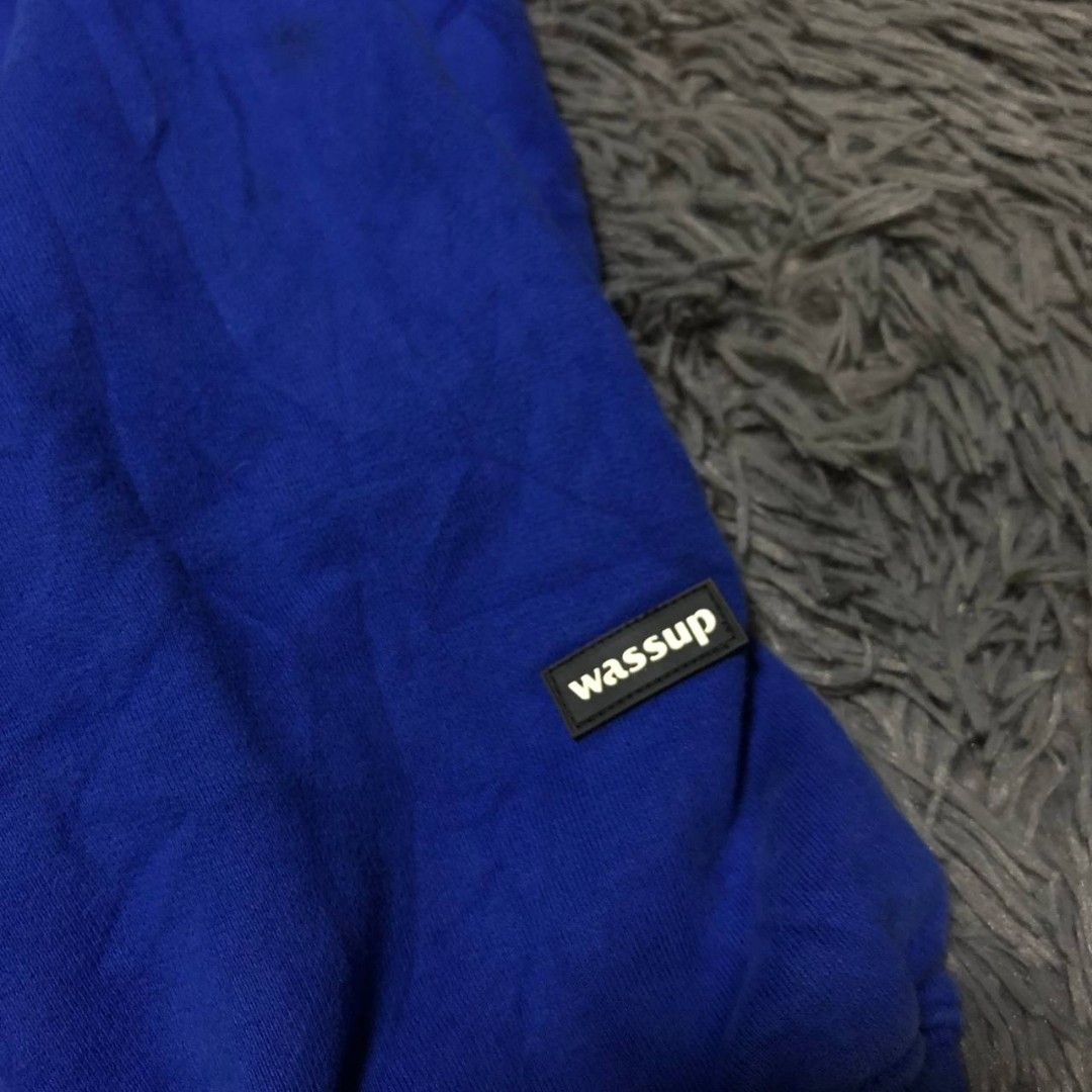 Wassup Hoodie (Category: Hoodies) located in Camiling. Submitted by thriftscape2024 (Listing ID 1460195989, Image 2). Description: Excellent Condition Color rate: 9/10 Issue: ❌❌❌ Dimes: W23xL28.