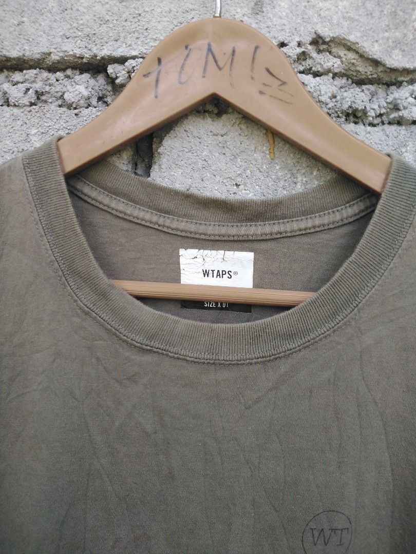 Wtaps (Category: Tshirts & Polo Shirts ) located in General Santos City (Dadiangas). Submitted by evolveorrepeat (Listing ID 1460017745, Image 3). Description: Wtaps olive green tshirt Size :01(small) Pit to pit 19.5 L"26 Issue: cut sleeve dm to purchase.