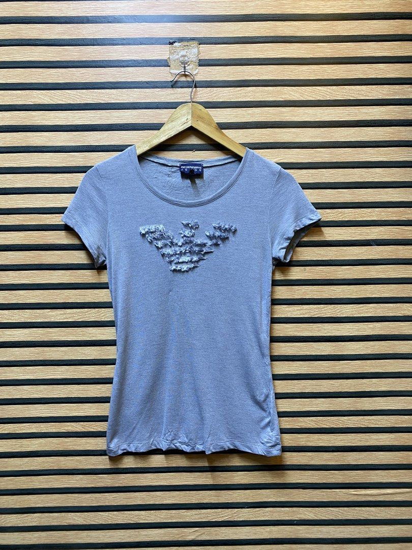 y2k Emporio Armani jeans (Category: Shirts) located in Makati City. Submitted by drip.poww (Listing ID 1460219165, Image 1). Description: - Authentic Emporio Armani - Color: Gray - Size: Small - Dimes: 19x26 - Authentic - Excellent condition - Need wash, fresh from bale - Material: 100% Cotton Please don’t expect too much—these are thrifted (ukay) items. 😊 !!STILL NEGOTIABLE!!.