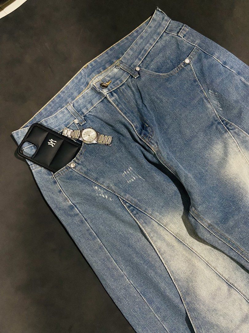 Y2K mud washed pants (Category: Jeans) located in Bacolod City. Submitted by clerkhexx (Listing ID 1460262095, Image 2). Description: RANDOM Y2K DISTRESSED BAGGY PANTS Mine 250+sf Measurements: Waist: 34 Lenght: 43 Thigh: 14 Leg Hole: 10 Condition of this item 9.5 - color rate 9.5 - no issue Check every photos for conditions of the item.