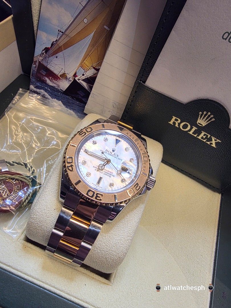 YACHT-MASTER 40 YELLOWGOLD (Category: Luxury Watches) located in Taguig. Submitted by atlwatchesph (Listing ID 1460220887, Image 3). Description: ⚓️ YACHT-MASTER 40 ⚓️ MODEL 16623 ⚓️ YELLOW GOLD & STEEL COMBINATION/ MOTHER OF PEARL WITH DIAMONDS 💎 ⚓️ YEAR 2005 - LOCAL AD ⚓️ EXCELLENT CONDITION 🏷 997,000.00 PHP ⌚️ Watch posted is available & in stock 🤝 Posted price Slightly negotiable. For serious inquiries- please message me directly 💯 All ti