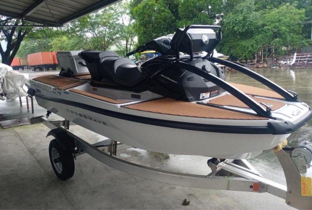 Yamaha Crosswave (Category: Boats and Aircrafts) located in Pasig City. Submitted by tycoon.cars (Listing ID 1460130498, Image 3). Description: YAMAHA CROSSWAVE - 2026 Model - BRAND NEW - 1.9L High Output Yamaha Marine Engine - 4-Seater Capacity - COLOR: Mist Gray - 7” Touchscreen with Security and Enhanced Drive Control - Watertight with USB & 12V Outlet with Accent Lighting Glove Box - With Trailer We Don’t Sell Cars, We Sell Dreams. BUY•SELL•T