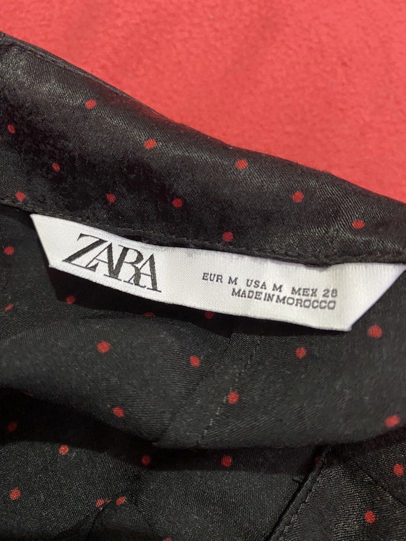 Zara Black and Red Polka Dots Romper (Category: Rompers) located in Naga. Submitted by thee.clutter.er (Listing ID 1460180284, Image 3). Description: - Fits M frames - Top is open back tie - Only worn once - Can send a when worn photo for sure buyers.