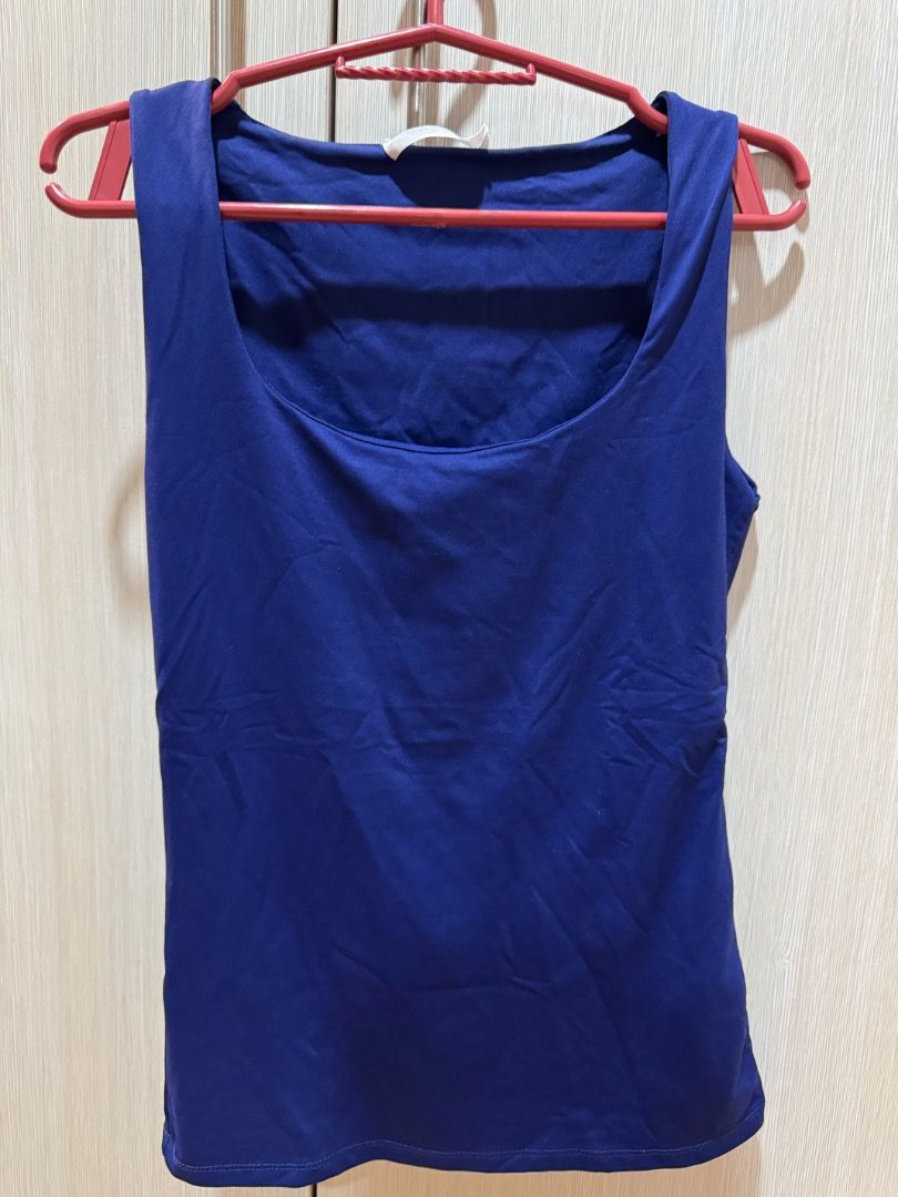 Zara Blue Sleeveless Tank Top (Size S) (Category: Sleeveless) located in Quezon City. Submitted by anne.declutter (Listing ID 1460164143, Image 1). Description: Zara blue tank top (size small)RFS - decluttering MOP - GCash (payment first) Shipping fee shouldered by buyer Location - Quezon City.