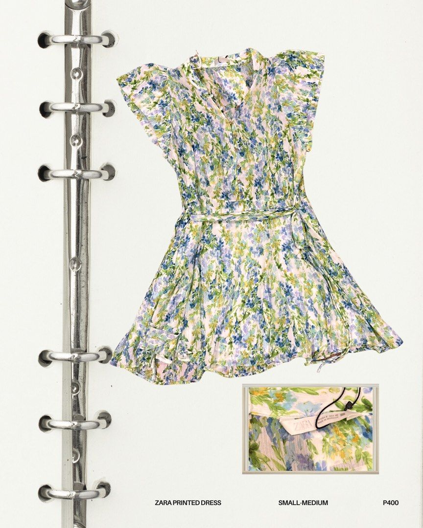 Zara Green Printed Dress (Category: Dresses) located in Manila. Submitted by basicsandslips (Listing ID 1460293992, Image 1). Description: Zara Green Printed Dress Brand: Zara Size: Small Condition: Brand New Color: Green Pattern Fits: Small-Medium ₱400 📦 Shipping fee c/o buyer. - Lalamove - J&T 💌 DM for inquiries!.