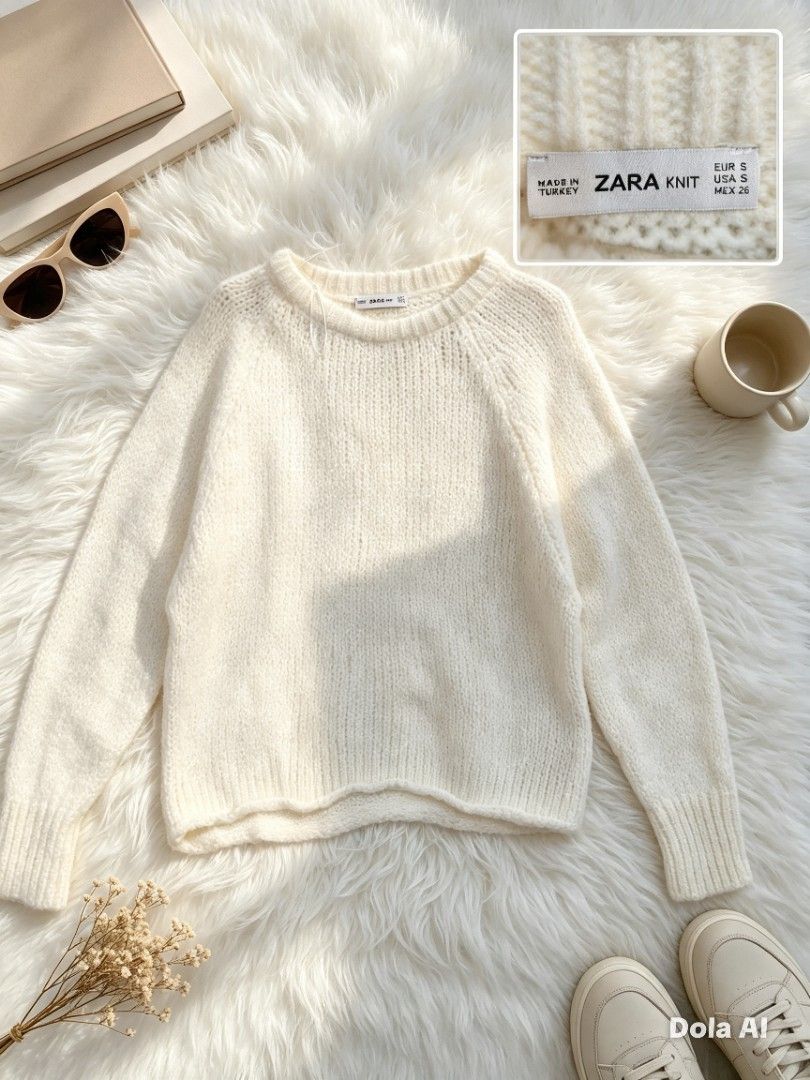 Zara Knit Cream Sweater Size S (Category: Longsleeves) located in Manila. Submitted by momofunodos (Listing ID 1460198838, Image 1). Description: ALL ITEMS ARE PRE-LOVED ✅Bale source. ✅Ukay thrifted. ✅Manage your expectations these are ukay.( dont expect crispy as new) ✅ Colors may different in person due to camera lens and lights. ✅ There's a sign of usage in every item ✅ Small stain washable stain are normal in ukay we do not considered it as a