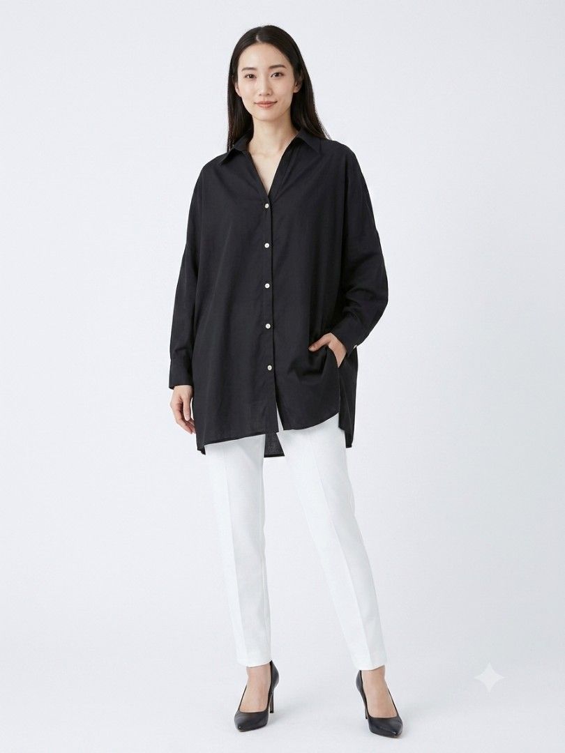 ZARA OVERSIZE BASIC BLOUSE (Category: Blouses) located in Sepang. Submitted by twolips.wardrobe (Listing ID 1460105523, Image 3). Description: FREE POSTAGE SEMENANJUNG ✔️ SS POSTAGE + RM15 ❤️❤️❤️❤️❤️❤️❤️❤️ PLEASE BACA SEBELUM BELI: ❤️ ADA 5 OWNER BAJU DALAM NI. 2 admin ❤️ BAJU DARI PELBAGAI SOURCES (ada new item/ warehouse sale/ custom/preloved / yang tak berkenan beli kat seller lain pun akan diletgo semula di sini, etc) ❤️ TAK SESUAI UNTUK FUSS