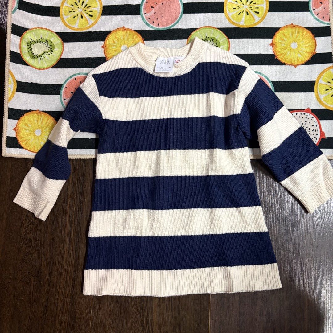 Zara stripe knit dress (Category: Babies & Kids Fashion) located in Manila. Submitted by thekidshop (Listing ID 1460232346, Image 1). Description: 9-12.