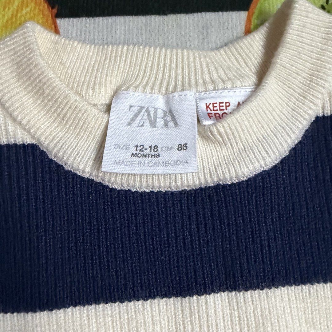 Zara stripe knit dress (Category: Babies & Kids Fashion) located in Manila. Submitted by thekidshop (Listing ID 1460232346, Image 2). Description: 9-12.