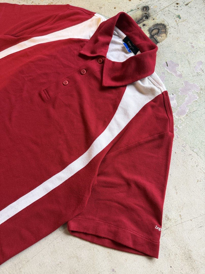 Zegna sport (Category: Tshirts & Polo Shirts ) located in Quezon City. Submitted by macleen17 (Listing ID 1460238188, Image 2). Description: Zegna sport Size L Excellent Condition Maroon Color Side logo design .