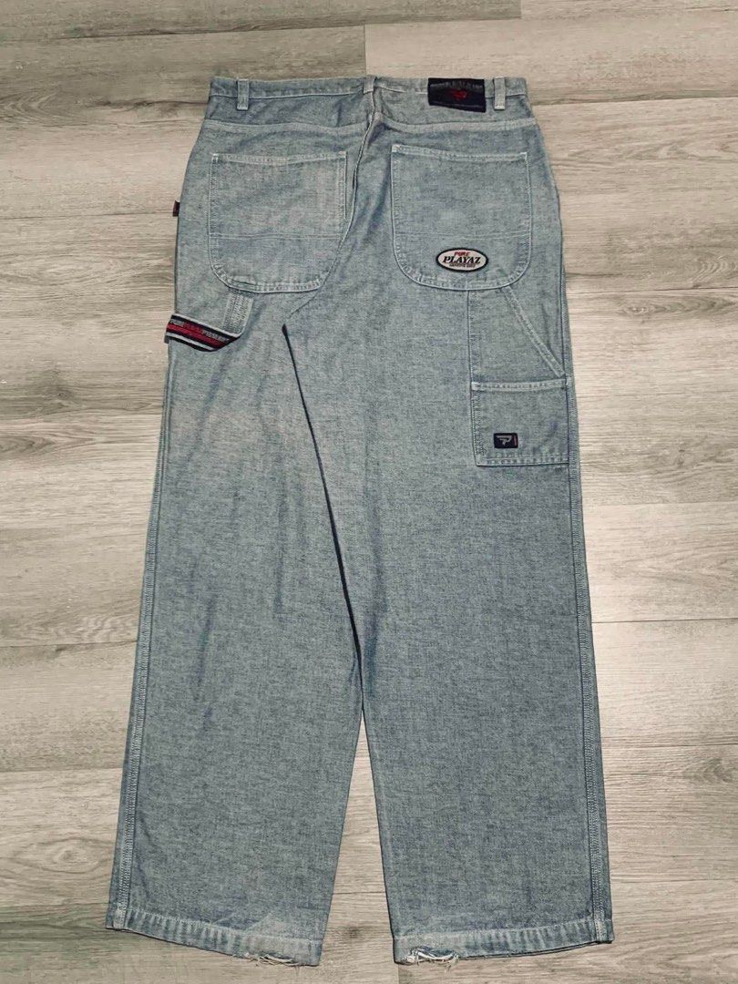 2000’s PURE PLAYAZ Carpenter jeans (Category: Jeans) located in Dasmarinas. Submitted by adriannz (Listing ID 1460344121, Image 3). Description: 2000’s PURE PLAYAZ. Carpenter jeans 36 waist 46Length 16 thighs 10 leg opening Excellent condition Baby heel drags 10/10 color rate CLAIM: 1,899 Note: Please manage your expectations since all items are thrifted and used..