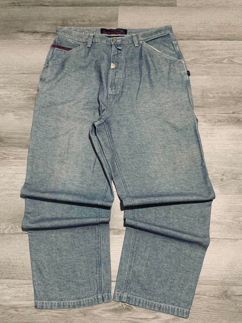 2000’s PURE PLAYAZ Carpenter jeans (Category: Jeans) located in Dasmarinas. Submitted by adriannz (Listing ID 1460344121, Image 2). Description: 2000’s PURE PLAYAZ. Carpenter jeans 36 waist 46Length 16 thighs 10 leg opening Excellent condition Baby heel drags 10/10 color rate CLAIM: 1,899 Note: Please manage your expectations since all items are thrifted and used..