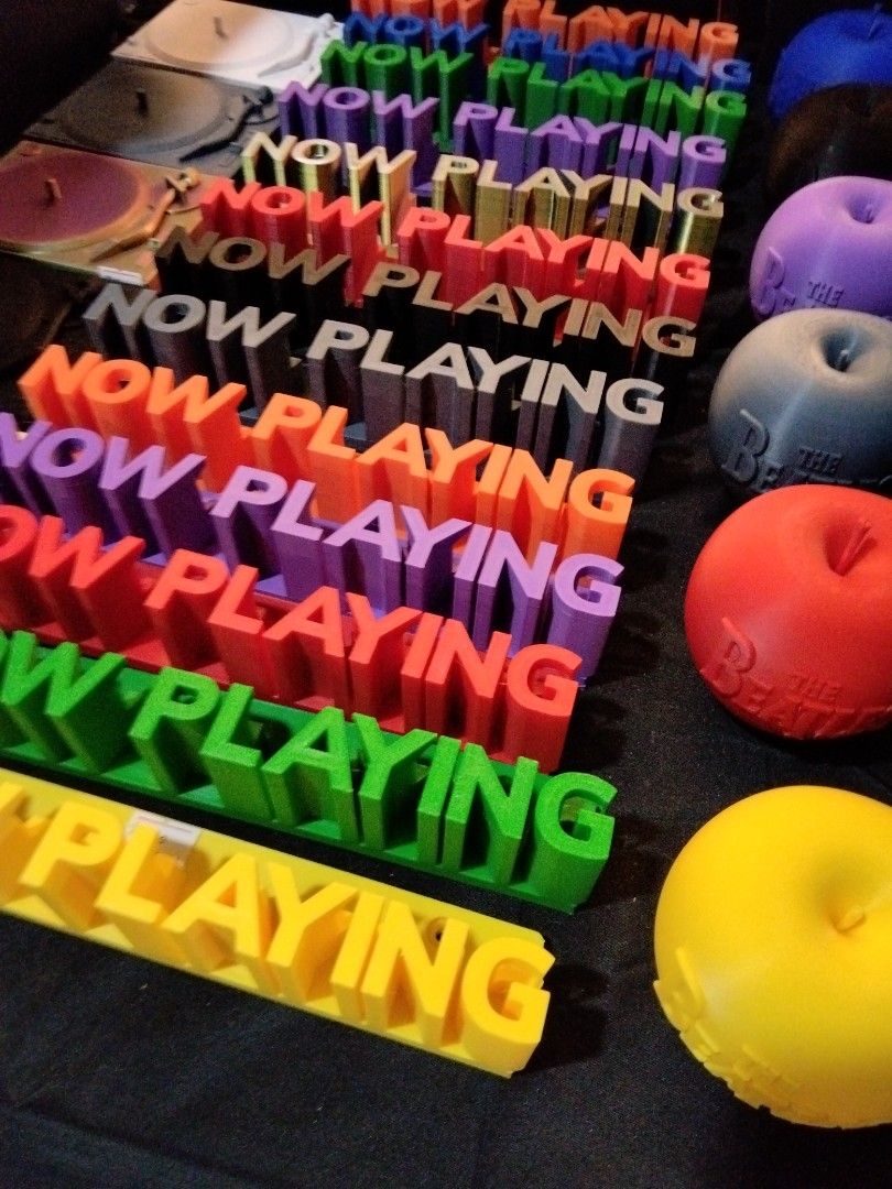 3d print Now playing, Turntable, beatles apple (Category: Vinyls) located in Caloocan City. Submitted by ladydiane01 (Listing ID 1460459005, Image 1). Description: ONHAND👋ONHAND👋 3D minature TurnTable 3D wall Attached Now Playing 3D Apple Beatles for only 600 each loc. Quezon City Talipapa we ship via Lalamove and JRS.