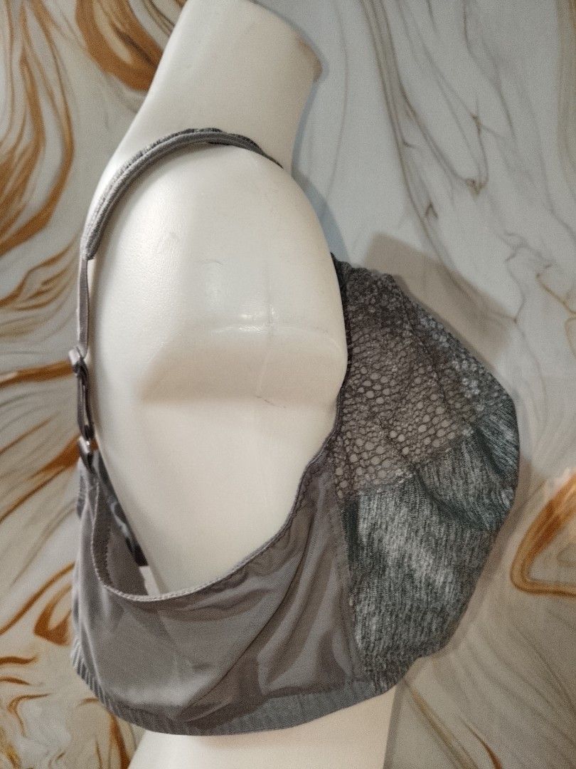46d Glamorise Grey Lace Full Coverage Bra not padded nonwire (Category: Undergarments & Loungewear) located in Manila. Submitted by truecrystal-1407 (Listing ID 1460364190, Image 3). Description: - Comfortable grey bra with delicate lace detailing on cups. - Full coverage design for excellent support. - Adjustable straps and hook-and-eye closure for a perfect fit. - Made with soft fabric, ideal for all-day comfort. - Creates a smooth silhouette u