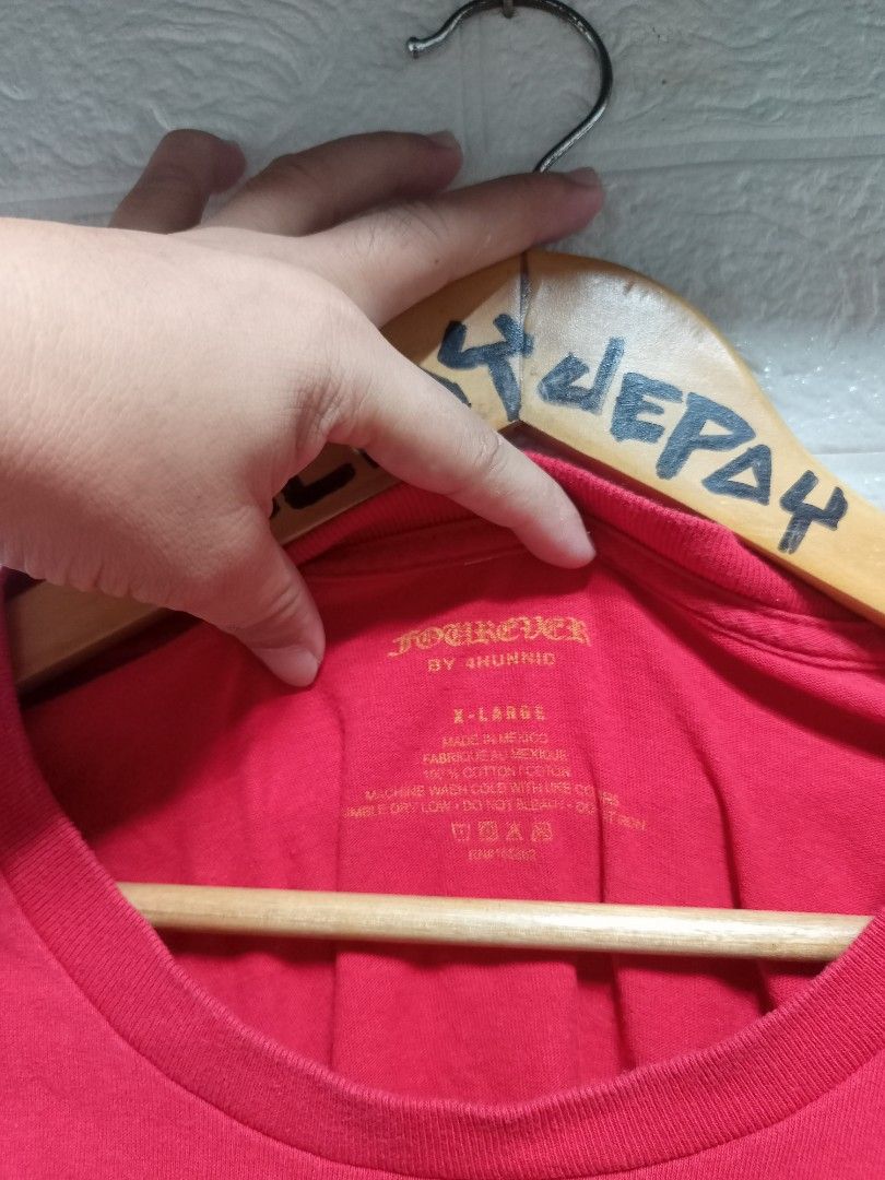 4Hunnid (Category: Tshirts & Polo Shirts ) located in Danao, Cebu. Submitted by 6000thrifts.ph (Listing ID 1460457377, Image 3). Description: Fourever by 4Hunnid Angels 💥 Size XL Length 31 Width 23 Good Excellent Condition Color rate 9.5/10 No issue Pm for the sure buyer 📥.