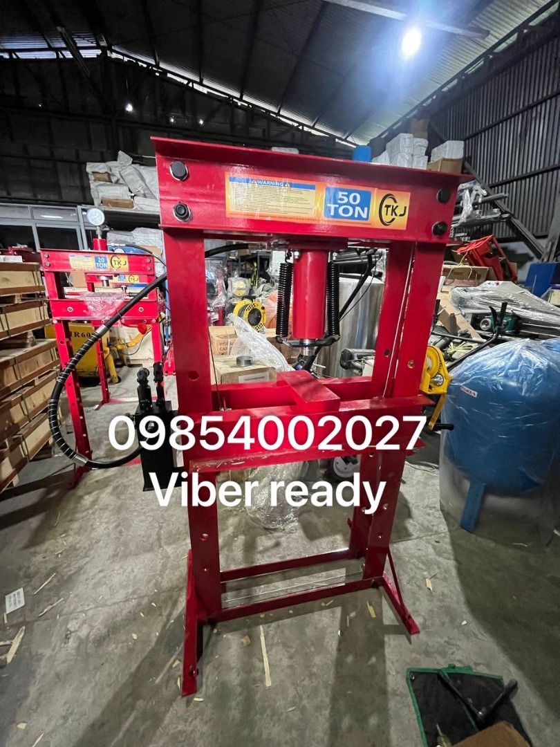 50 Ton Hydraulic Press (Category: Construction Tools & Equipment) located in Caloocan City. Submitted by _jane25 (Listing ID 1460351908, Image 1). Description: - Heavy duty 50 ton hydraulic press - Ideal for bending, straightening, pressing, and assembly tasks - Solid construction ensures stability - Easy to operate - Ready for pickup - ADDRESS : 1154 MAYHALIGUE ST TONDO MANILA .