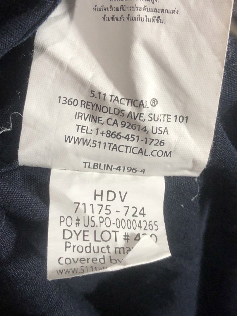 5.11 Tactical Short Sleeve Button Up Shirt (Category: Tshirts & Polo Shirts ) located in Montevista. Submitted by rdthriftshub (Listing ID 1460336644, Image 3). Description: - Navy blue 5.11 Tactical short sleeve shirt - US Size Small Regular - Velcro patches on sleeves and chest - Made in Vietnam - Ideal for work or outdoor activities.