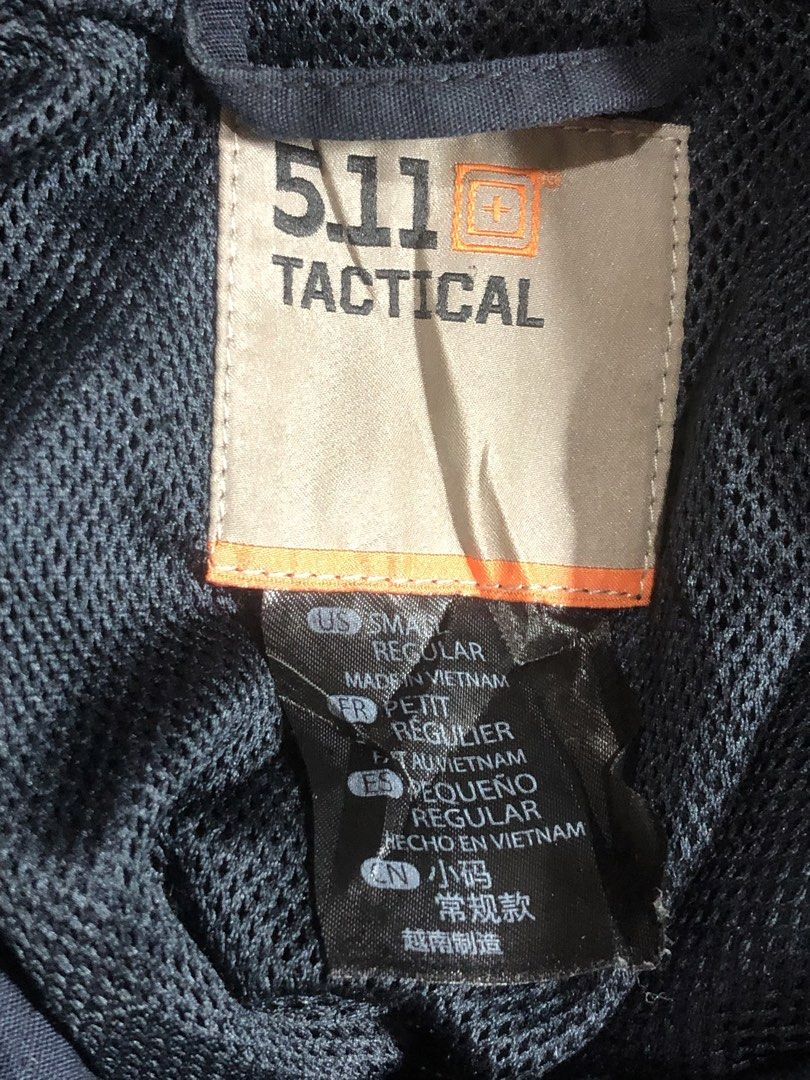 5.11 Tactical Short Sleeve Button Up Shirt (Category: Tshirts & Polo Shirts ) located in Montevista. Submitted by rdthriftshub (Listing ID 1460336644, Image 2). Description: - Navy blue 5.11 Tactical short sleeve shirt - US Size Small Regular - Velcro patches on sleeves and chest - Made in Vietnam - Ideal for work or outdoor activities.