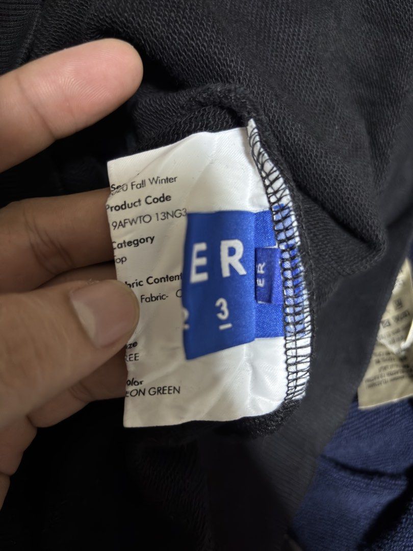 ADERERROR Black Earth Logo Sweatshirt (Category: Coats, Jackets and Outerwear) located in Caloocan City. Submitted by nlubon (Listing ID 1460425801, Image 3). Description: Size medium Dimes 22 by 27.