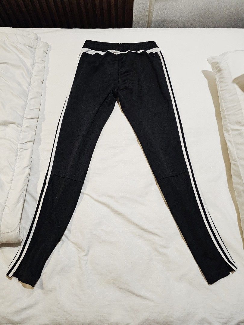 Adidas Climacool Track Pants Black White Stripes Size S (Category: Other Bottoms) located in Makati City. Submitted by richpaul_ (Listing ID 1460435716, Image 2). Description: - Black Adidas track pants - White stripes - Climacool technology for breathability - Elastic waistband with drawstring - Zips at the ankle - Made in Vietnam - Size S.