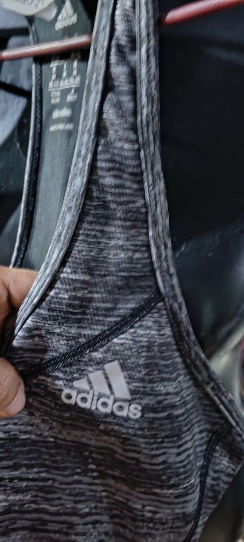 Adidas Climalite Techfit Sports Bra Grey Heather (Category: Activewear) located in Manila. Submitted by ezekislacl02490 (Listing ID 1460421663, Image 2). Description: - Grey heather Adidas sports bra - Size M/M - Climalite fabric for sweat-wicking - Techfit for a supportive feel - Racerback design - Ideal for workouts.