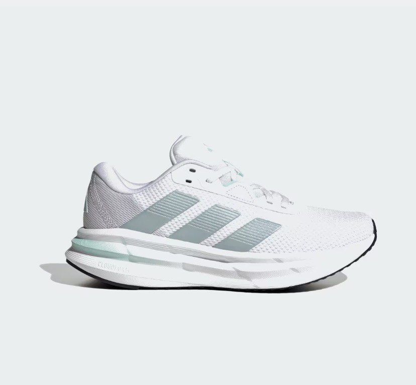 Adidas Galaxy 7 Running Shoes (Category: Casual Shoes) located in Cebu City. Submitted by geez_md (Listing ID 1460492757, Image 1). Description: - White Adidas running shoes - Mint green accents - Breathable mesh upper - Cushioned sole for comfort - Lace-up closure - Classic Adidas stripes - Perfect for running or everyday wear.