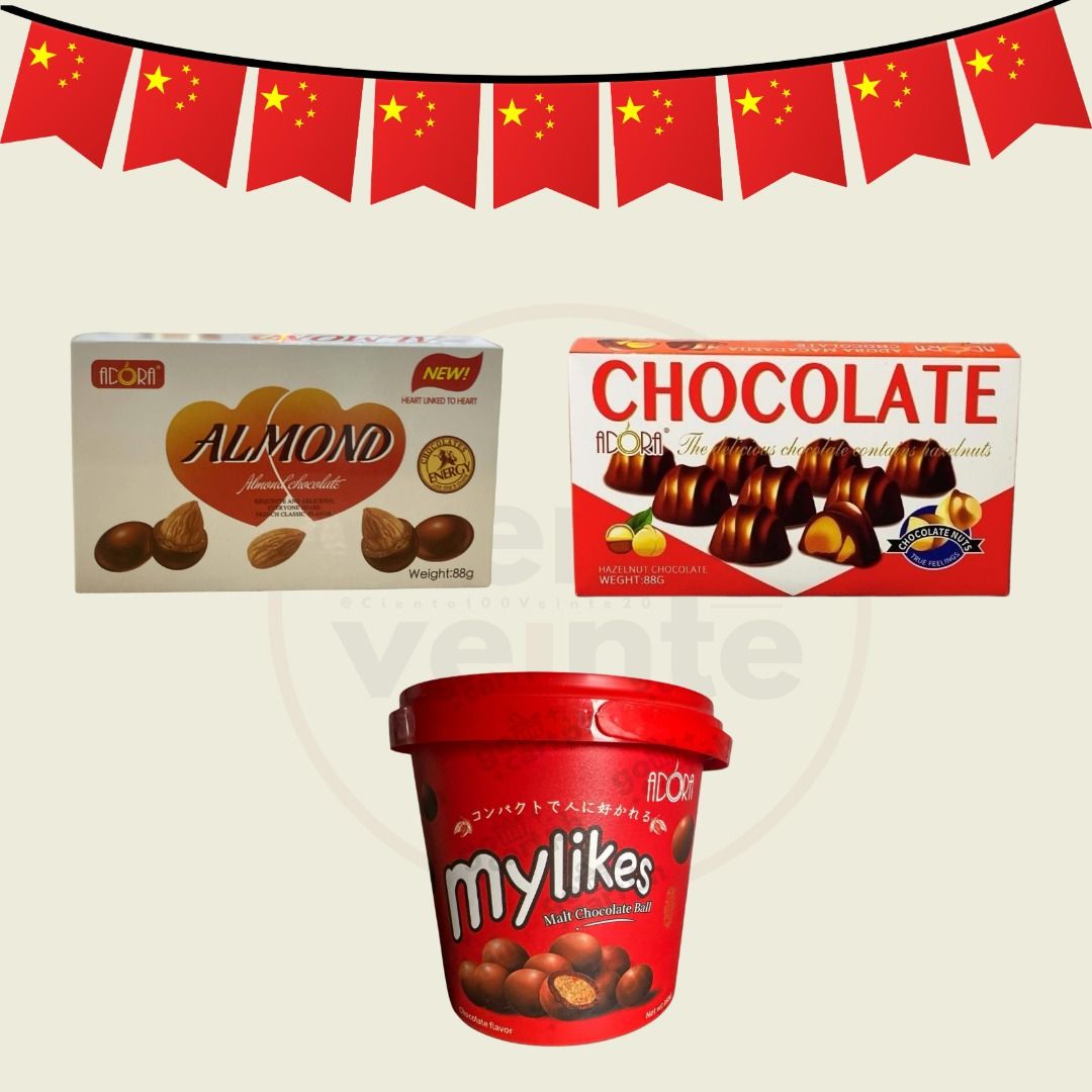 Adora Chocolates (Category: Other Food & Drinks) located in Manila. Submitted by ciento100veinte20 (Listing ID 1460369583, Image 2). Description: ITEM: Adora Chocolates ORIGIN: China STOCK: 1,000 WHOLESALE: PM to join our Resellers Group. Open for Drop Shipping. Location: Sta. Ana Manila Mode of Delivery: Lalamove or Tiktok Parcel Checkout MOP: GCASH OR BPI Description: 🍫 Crunchy Chocolate-Covered Treats – Smooth, rich chocolate wrapped around s