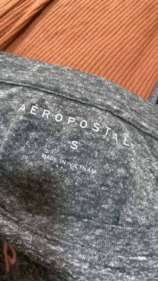 Aeropostale Grey T-shirt Size S (Category: Shirts) located in Manila. Submitted by airamef28.closet (Listing ID 1460422959, Image 2). Description: - Grey Aeropostale t-shirt - Features 'Aeropostale New York' in pink lettering - Made in Vietnam - Soft fabric for comfortable casual wear.